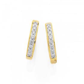 9ct-Gold-Diamond-Huggie-Earrings on sale