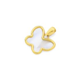 9ct-Gold-Mother-of-Pearl-Butterfly-Pendant on sale