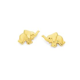 9ct-Gold-Elephant-Stud-Earrings on sale