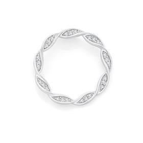 Silver-CZ-Twisted-Circle-Pendant on sale