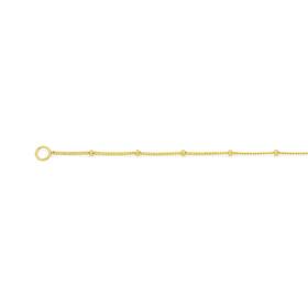 9ct-Gold-45cm-Beaded-Solid-Curb-Chain on sale