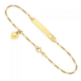 9ct-Gold-16cm-Figaro-31-ID-Bracelet on sale