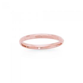 9ct+Rose+Gold+Half+Round+Stacker+Ring