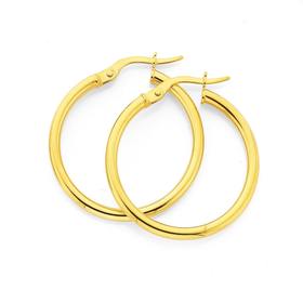 9ct-20mm-Polished-Hoop-Earrings on sale