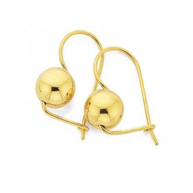 9ct-8mm-Euroball-Earrings on sale