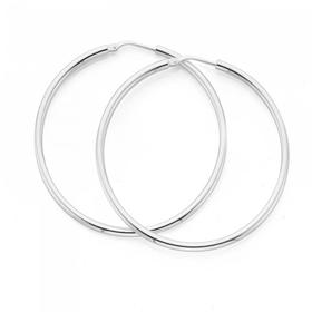 Silver-40mm-2mm-Gypsy-Hoop-Earrings on sale