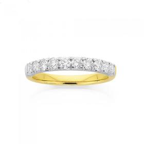 9ct-Gold-Diamond-Claw-Set-Band on sale