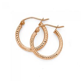 9ct-Rose-Gold-12mm-Hoop-Earrings on sale