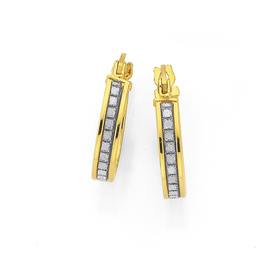 9ct-Gold-10mm-Stardust-Glitter-Pave-Hoop-Earrings on sale