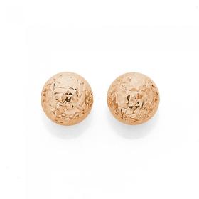 9ct-Rose-Gold-8mm-Ball-Stud-Earrings on sale