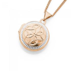 9ct-Rose-Gold-15mm-Filigree-Round-Locket on sale