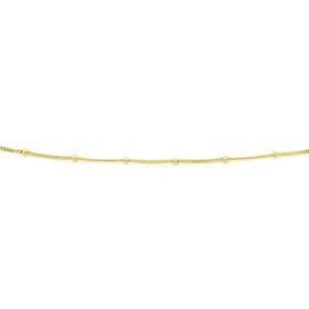 9ct-Gold-45cm-Solid-Beaded-Curb-Chain on sale