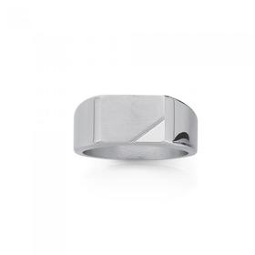 Stainless-Steel-Flat-Top-With-Diagonal-Line-Ring on sale