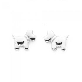 Sterling-Silver-Puppy-Stud-Earrings on sale