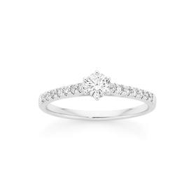 9ct-White-Gold-Diamond-Shoulder-Solitaire-Ring on sale