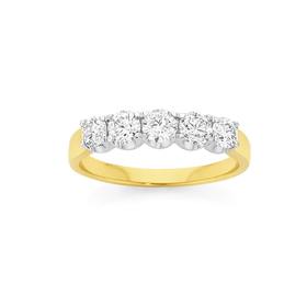 18ct-Gold-Diamond-Anniversary-Band on sale