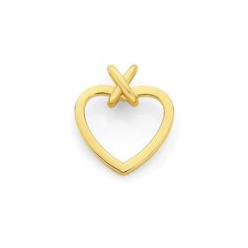 9ct+Gold+Open+Heart+Pendant