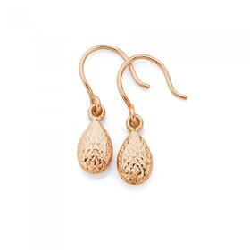 9ct-Rose-Gold-Pear-Drop-Earrings on sale