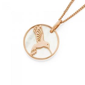 9ct-Rose-Gold-Hummingbird-Pendant-with-Mother-of-Pearl on sale