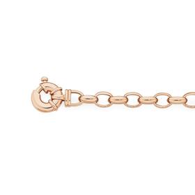 9ct-Rose-Gold-19cm-Belcher-Bolt-Ring-Bracelet on sale