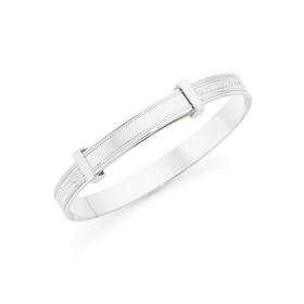 Silver-Kids-Diamond-Cut-Expander-Bangle on sale