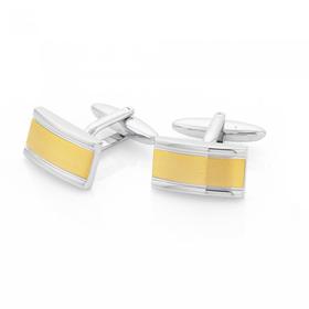 Two-Tone-Brushed-Cufflinks on sale