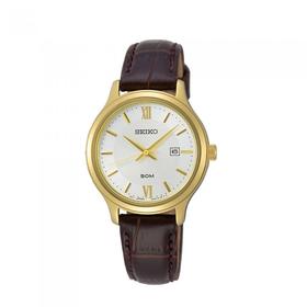 Seiko+Leather+Strap+Daywear+Watch+%28Model%3A+SUR644P1%29