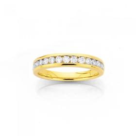 9ct-Gold-Diamond-Channel-Set-Band on sale