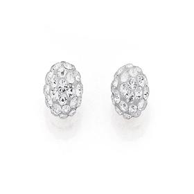 Sterling-Silver-6mm-White-Crystal-Ball-Studs on sale