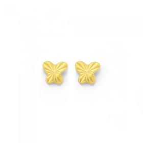 9ct-Gold-Butterfly-Stud-Earrings on sale