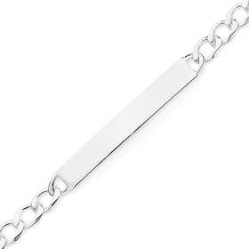 Silver-Tween-17cm-Open-Curb-Identity-Bracelet on sale