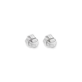 Silver-Small-Knot-Stud-Earrings on sale