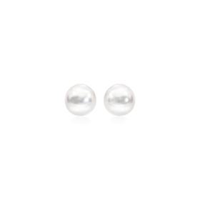 Silver-4x45mm-White-Freshwater-Pearl-Stud-Earrings on sale