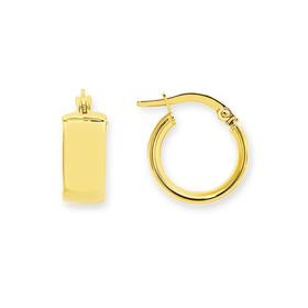 9ct+Gold+10mm+Hoop+Earrings