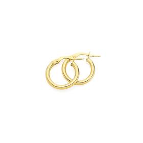 9ct-Gold-10mm-Hoop-Earrings on sale