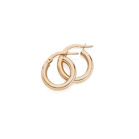 9ct+Gold+10mm+Hoop+Earrings