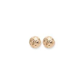 9ct+Rose+Gold+Dome+Stud+Earrings