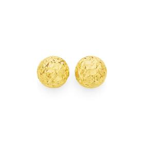 9ct+Gold+Ball+Stud+Earrings