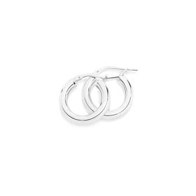 Silver-3x10mm-Polished-Tube-Hoop-Earrings on sale