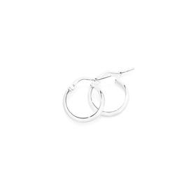 Silver+3.3x10mm+Polished+Hoops