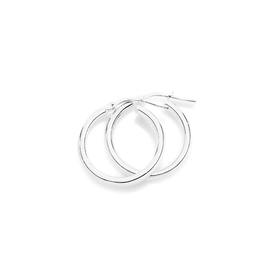 Silver+2.2x15mm+Hoop+Earrings