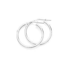 Silver+2.2x20mm+Hoop+Earrings