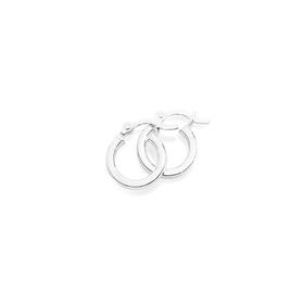 Silver+12mm+Half+Round+Hoop+Earrings