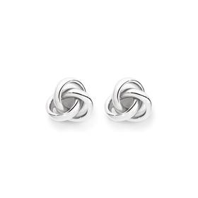 Silver-Knot-Stud-Earrings on sale