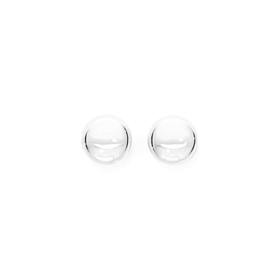 Sterling+Silver+5mm+Ball+Stud+Earrings