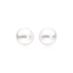 Silver-7x75mm-Grade-A-Cultured-Freshwater-Pearl-Stud-Earrings on sale