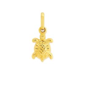 9ct+Gold+Turtle+Charm