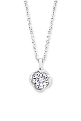 Sterling+Silver+Round+Cubic+Zirconia+Scallop+Border+Pendant