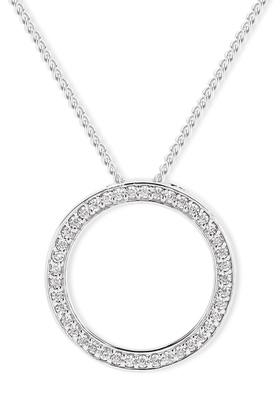 Silver-CZ-Channel-Set-Circle-Pendant on sale