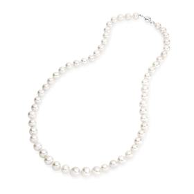 Silver+7x7.5mm+Cultured+Freshwater+Pearl+Necklet